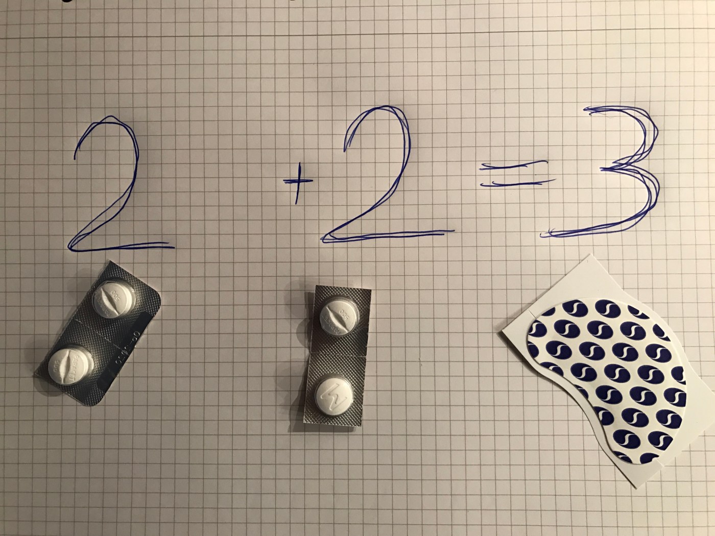 Mattestykke med medisiner