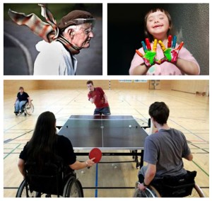 Kollasj med ulike mennesker 