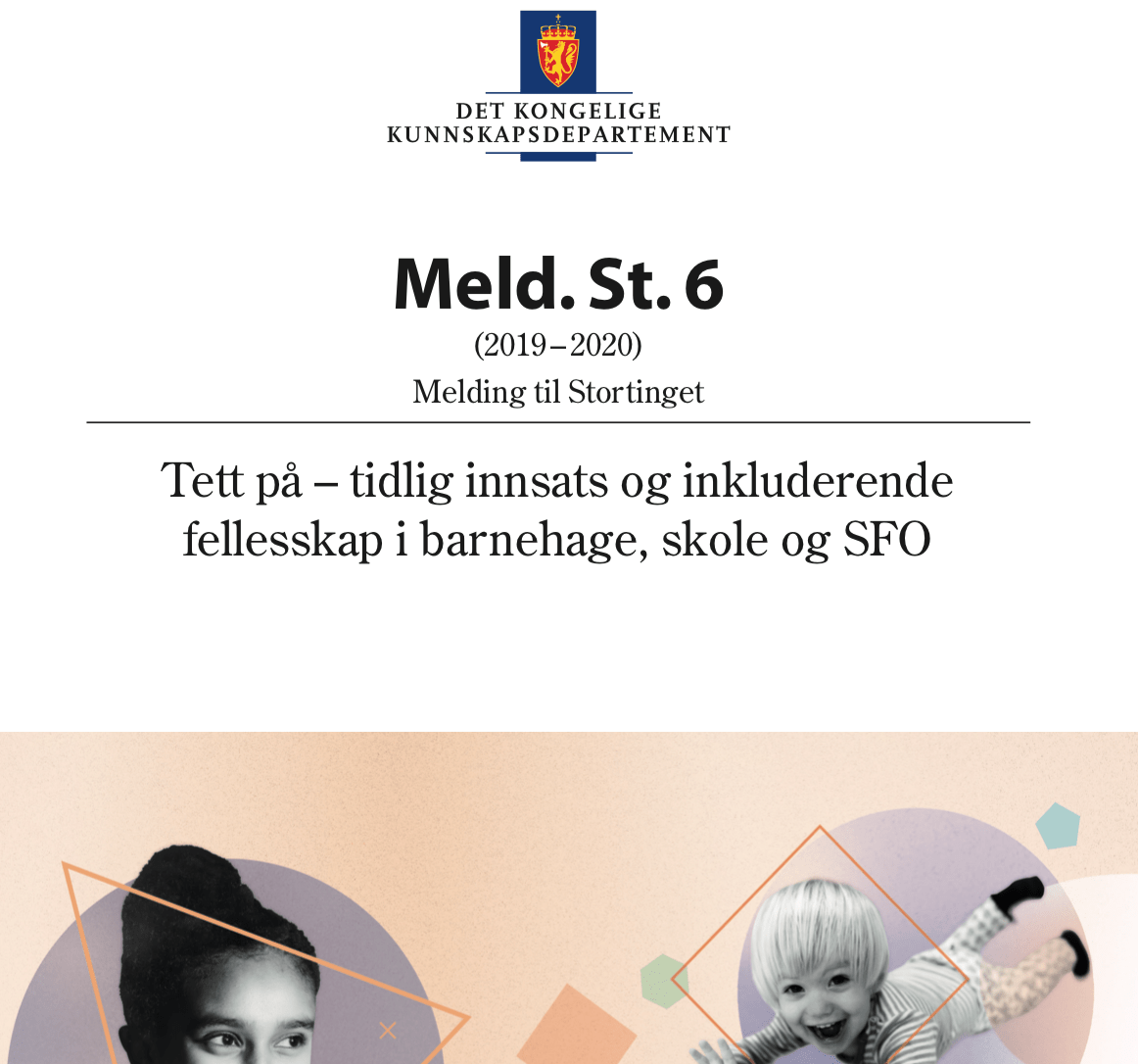 Forside fra meldingen