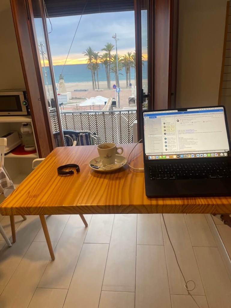 Hjemmekontor med utsikt til stranden