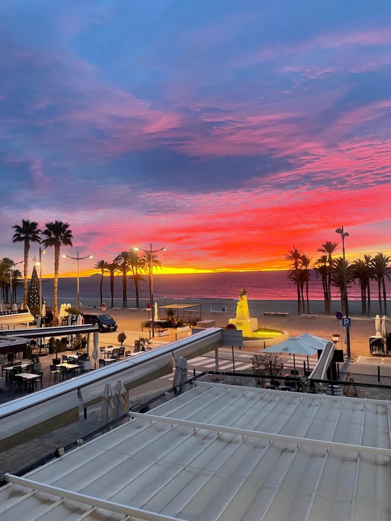 Soloppgang på stranden